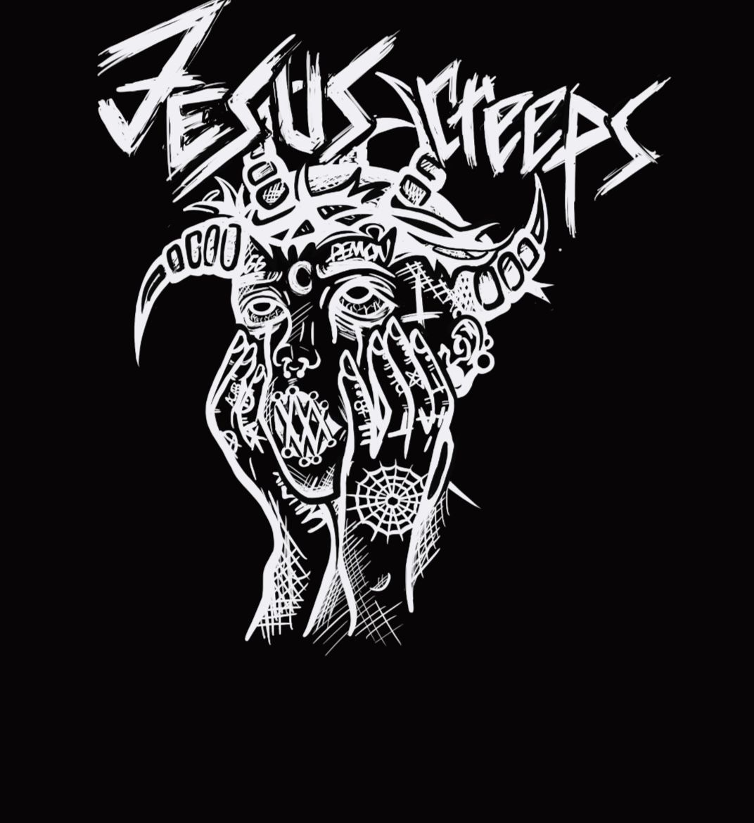 College Hoodie "JESUS creeps"