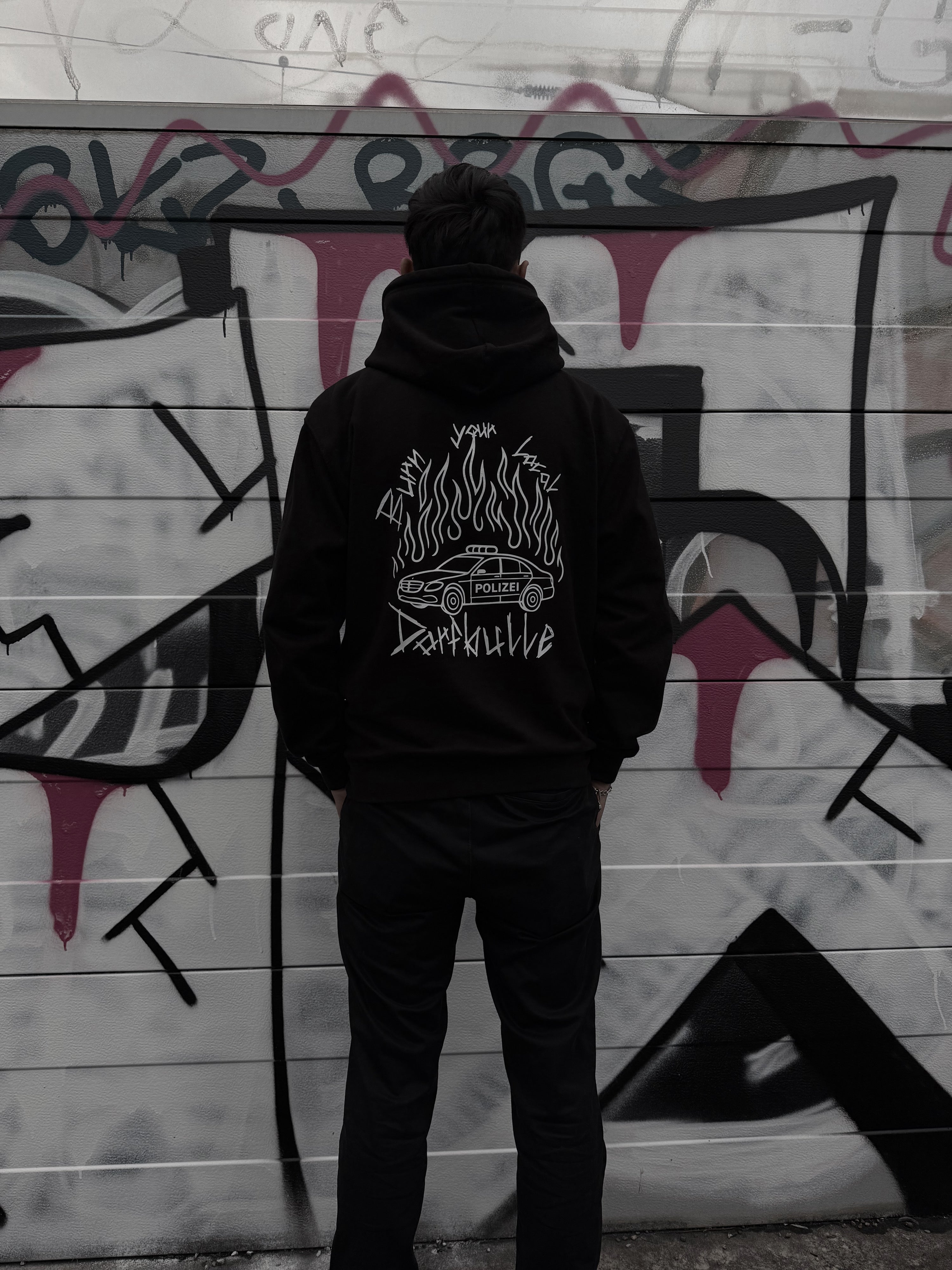 BURN YOUR LOCAL DORFBULLE HOODIE