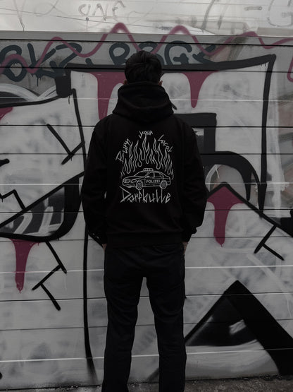 College Hoodie "Burn your local Dorfbulle"